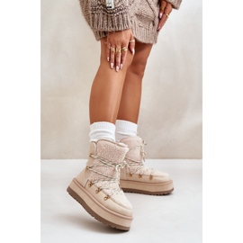 Bottes de neige Modèle 24889 Beige Clair 1
