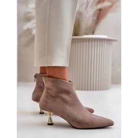 Modèle GP13 Bottines Beige Foncé 2