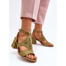 Sandales Modèle N24-028 Vert 2