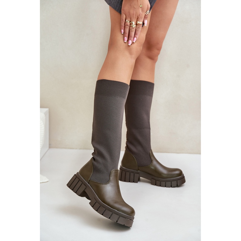 Bottes Modèle RQ438 Vert Foncé 1