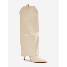 Modèle 35858 Bottes beige clair 2 Modèle 35858 Bottes beige clair 2