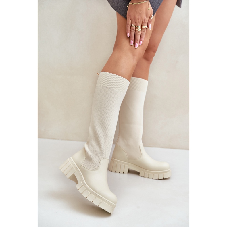 Bottes Modèle RQ438 Beige Clair 1 Bottes Modèle RQ438 Beige Clair 1