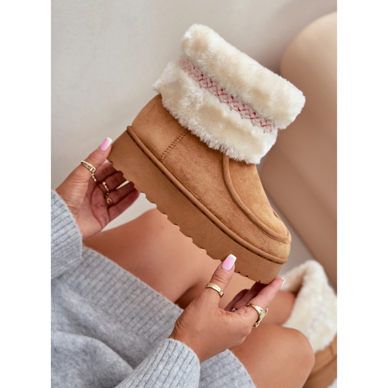 Bottes de neige modèle 20201-4B Camel brun 1