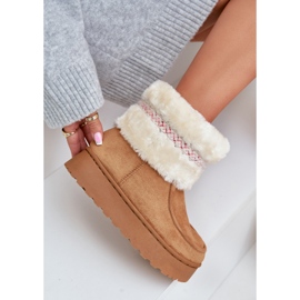 Bottes de neige modèle 20201-4B Camel brun 2