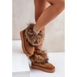 Bottes de neige Modèle W5893 Camel brun 2
