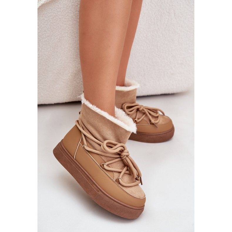 Bottes de neige modèle 8933 Camel brun 1