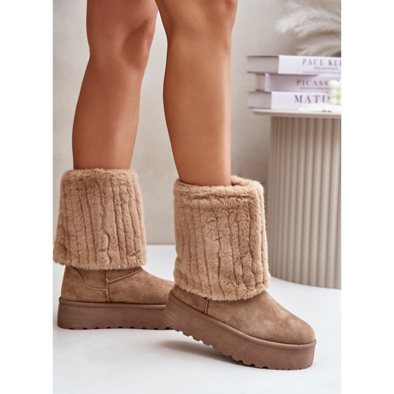 Bottes de neige Modèle 24BT30-8021 Beige 1