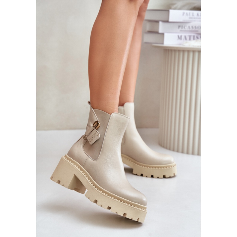 Zazoo 60490 Bottines beige clair 1
