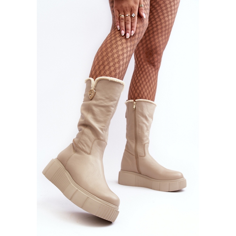 Modèle 70121 Bottes beiges 1
