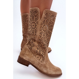 Bottes Modèle Lewski 3366/2 Velours Beige 2