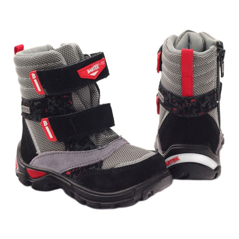 Bartek Bottes Bottes imperméables 21473 noir rouge gris 2