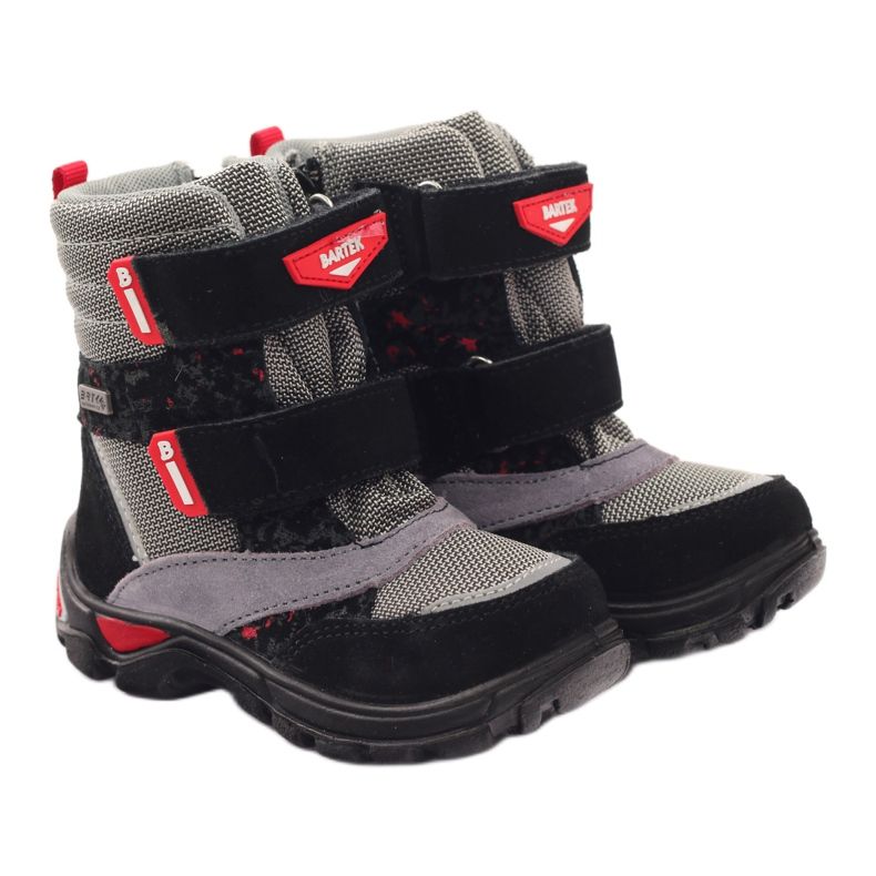 Bartek Bottes Bottes imperméables 21473 le noir rouge gris 3 Bartek Bottes Bottes imperméables 21473 le noir rouge gris 3