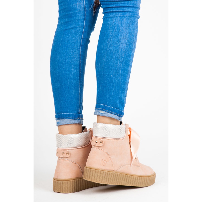 Vices Creepers à lacets rose 1