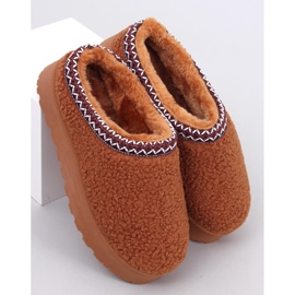 Boots de neige courtes femme en peau lainée camel brun 3