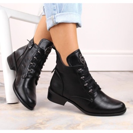 Bottines isolées à talons plats Jezzi W JEZ412A, noir le noir 2