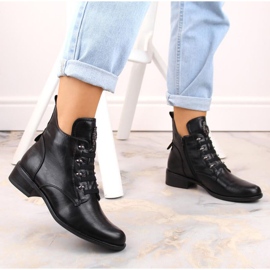 Bottines isolées à talons plats Jezzi W JEZ412A, noir le noir 3