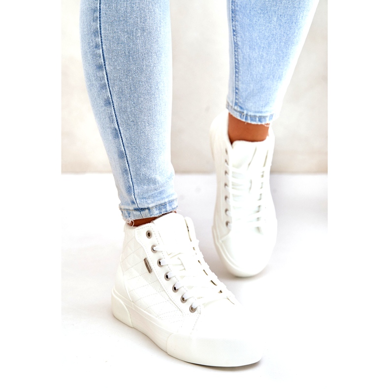 Baskets Isolées Pour Femme Avec Surpiqûres Big Star OO274A479 Blanc blanche 1