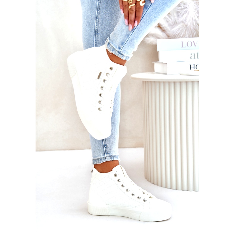 Baskets Isolées Pour Femme Avec Surpiqûres Big Star OO274A479 Blanc blanche 2