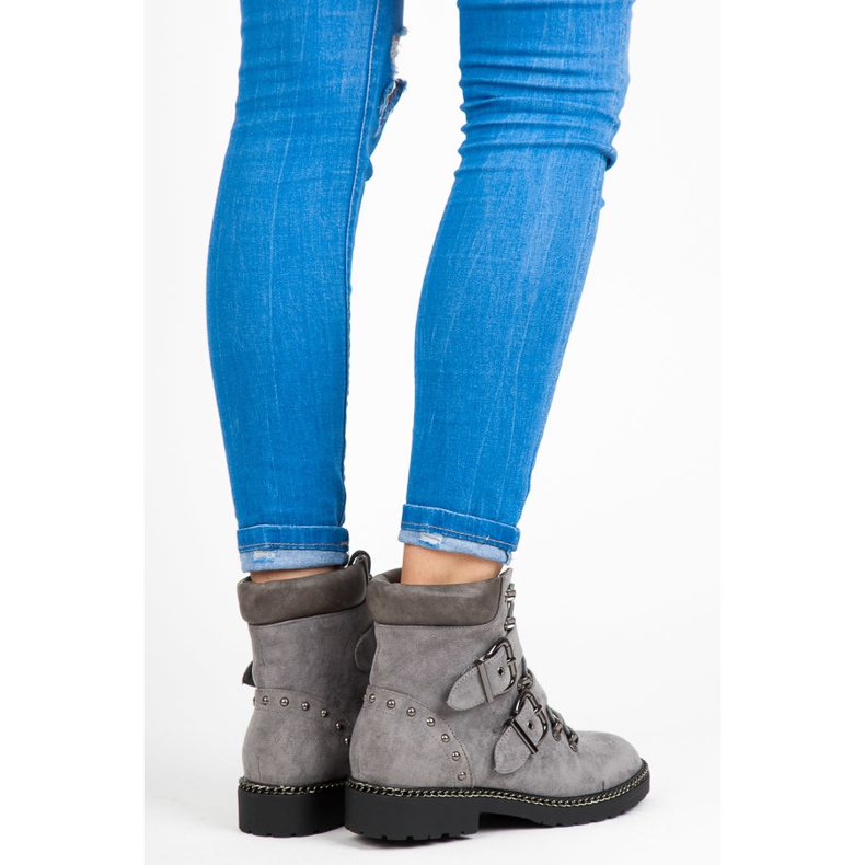 Travailleurs VICES en daim gris 1