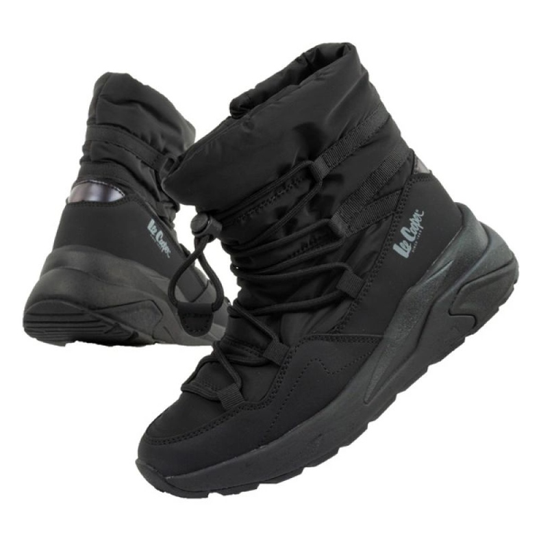 Lee Cooper LCJ-24-47-3156L bottes de neige pour femmes, noir le noir 1