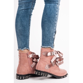 Vices Sacs cloutés en daim rose 6