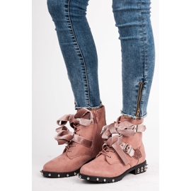 Vices Sacs cloutés en daim rose 5