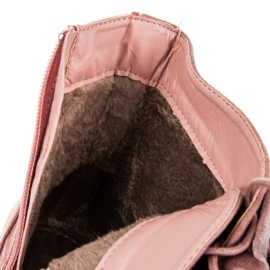 Vices Sacs cloutés en daim rose 4