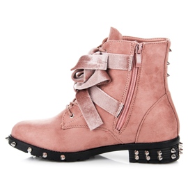 Vices Sacs cloutés en daim rose 1