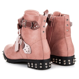 Vices Sacs cloutés en daim rose 3
