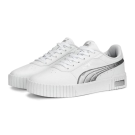 Chaussures Puma Carina 2.0 Space Metallics 389387-02 blanc blanche 1