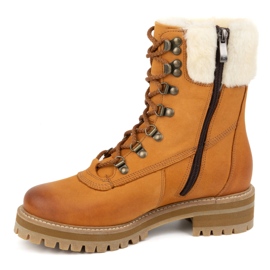 ButBal Bottes en cuir pour femmes, bottes d'hiver isolées, 329 rouge orange 1 ButBal Bottes en cuir pour femmes, bottes d'hiver isolées, 329 rouge orange 1
