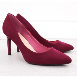 Escarpins Sergio Leone 1339 en daim fuchsia rose 3