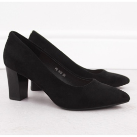 Escarpins pointus en daim noir par Sergio Leone PB403 le noir 3