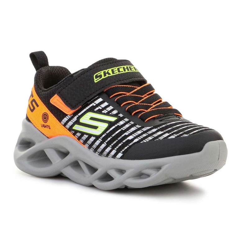 Chaussures Skechers S Lights 401650L-BKOR noir 1
