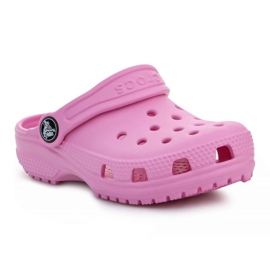 Crocs Classic Kids Sabot T 206990-6SW rose 1 Crocs Classic Kids Sabot T 206990-6SW rose 1