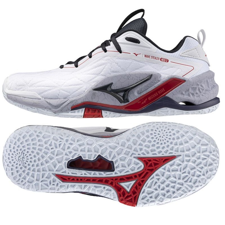 Chaussures Mizuno Wave Stealth Neo 2 X1GA240021 blanche 1 Chaussures Mizuno Wave Stealth Neo 2 X1GA240021 blanche 1