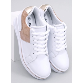 Baskets de sport à semelle compensée cachée pour femme, beige 1