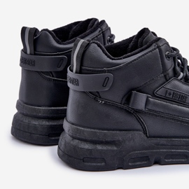 Baskets isolées pour hommes Big Star OO174587 HI-POLLY System MID Noir le noir 2