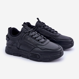 Baskets isolées pour hommes Big Star OO174584 HI-POLY System Noir le noir 1
