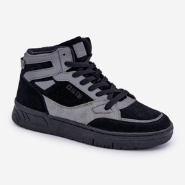 Baskets en Daim Homme Big Star OO174303 Hi-Poly System Noir-Gris le noir 8