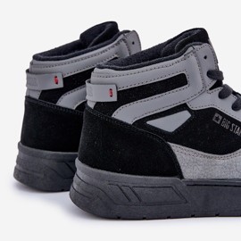 Baskets en Daim Homme Big Star OO174303 Hi-Poly System Noir-Gris le noir 3