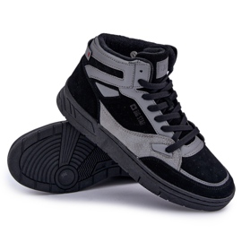 Baskets en Daim Homme Big Star OO174303 Hi-Poly System Noir-Gris le noir 9