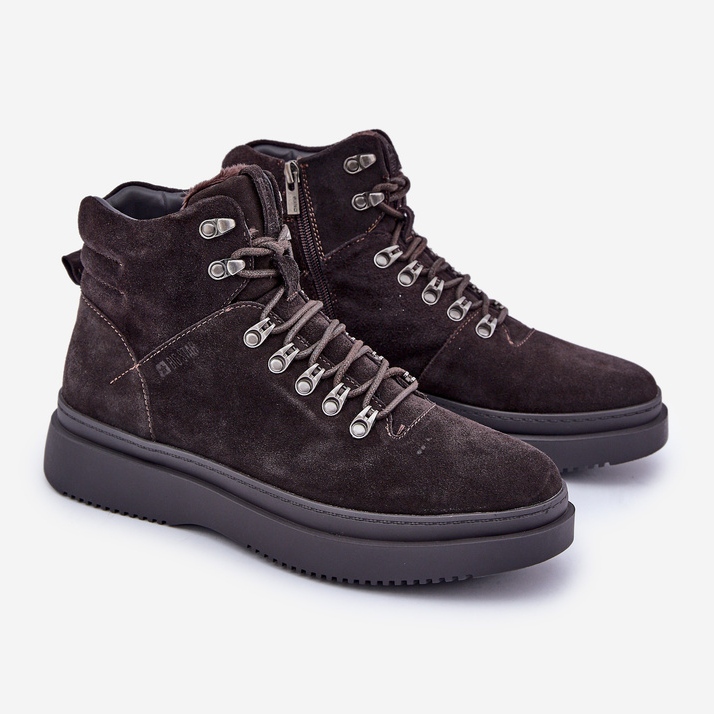 Bottes isolées en daim pour hommes Big Star OO174189 marron brun 1