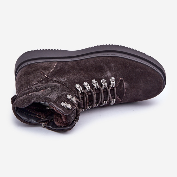 Bottes isolées en daim pour hommes Big Star OO174189 marron brun 2