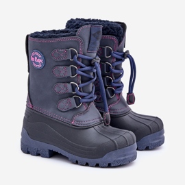 Bottes de neige hautes et chaudes pour enfants Lee Cooper LCJ-24-44-2843K Bleu marine 1