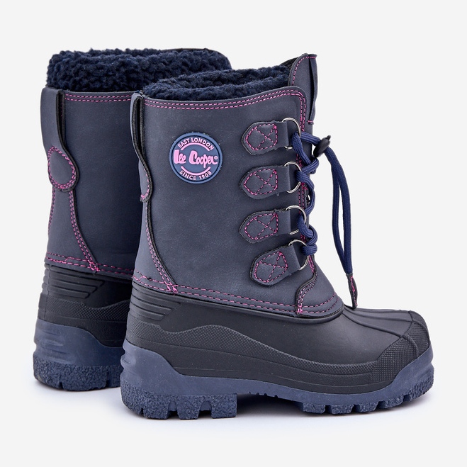 Bottes de neige hautes et chaudes pour enfants Lee Cooper LCJ-24-44-2843K Bleu marine 2