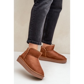 D.Franklin Bottes de neige à plateforme pour femmes DFSH370010 Marron brun 2