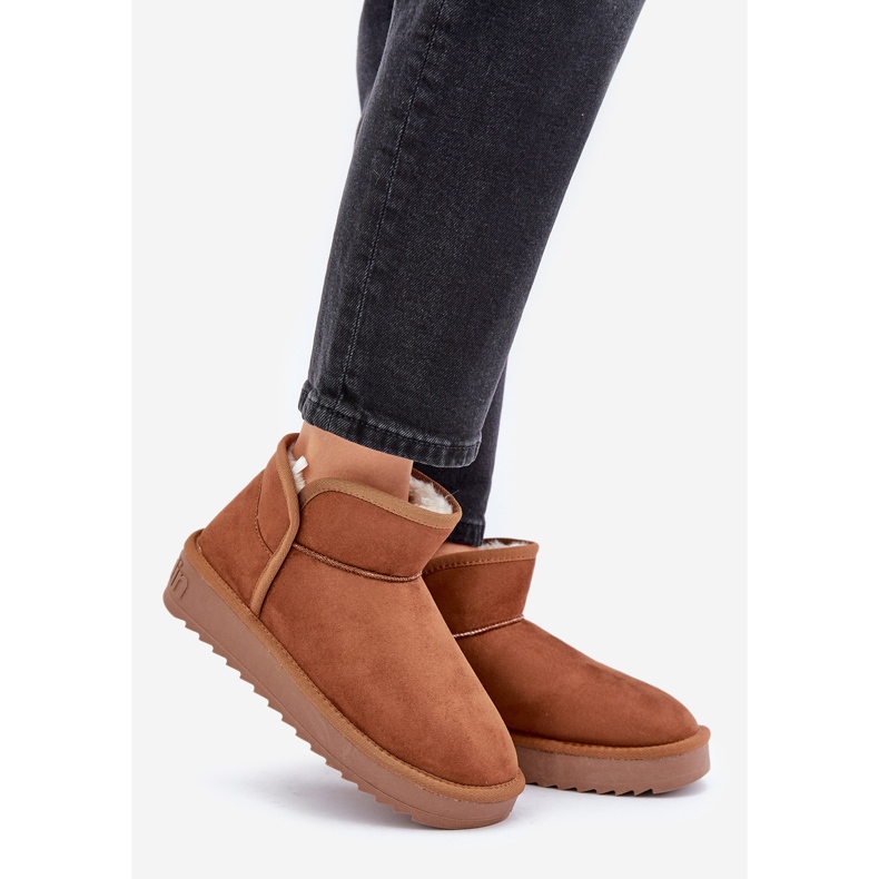 D.Franklin Bottes de neige à plateforme pour femmes DFSH370010 Marron brun 1