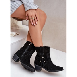 Bottes à Talons Hauts en Daim Naturel Zazoo 3444/2 Noir le noir 7
