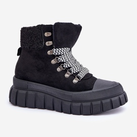 Bottines Trapper isolées sur plateforme pour femmes, noir le noir 4
